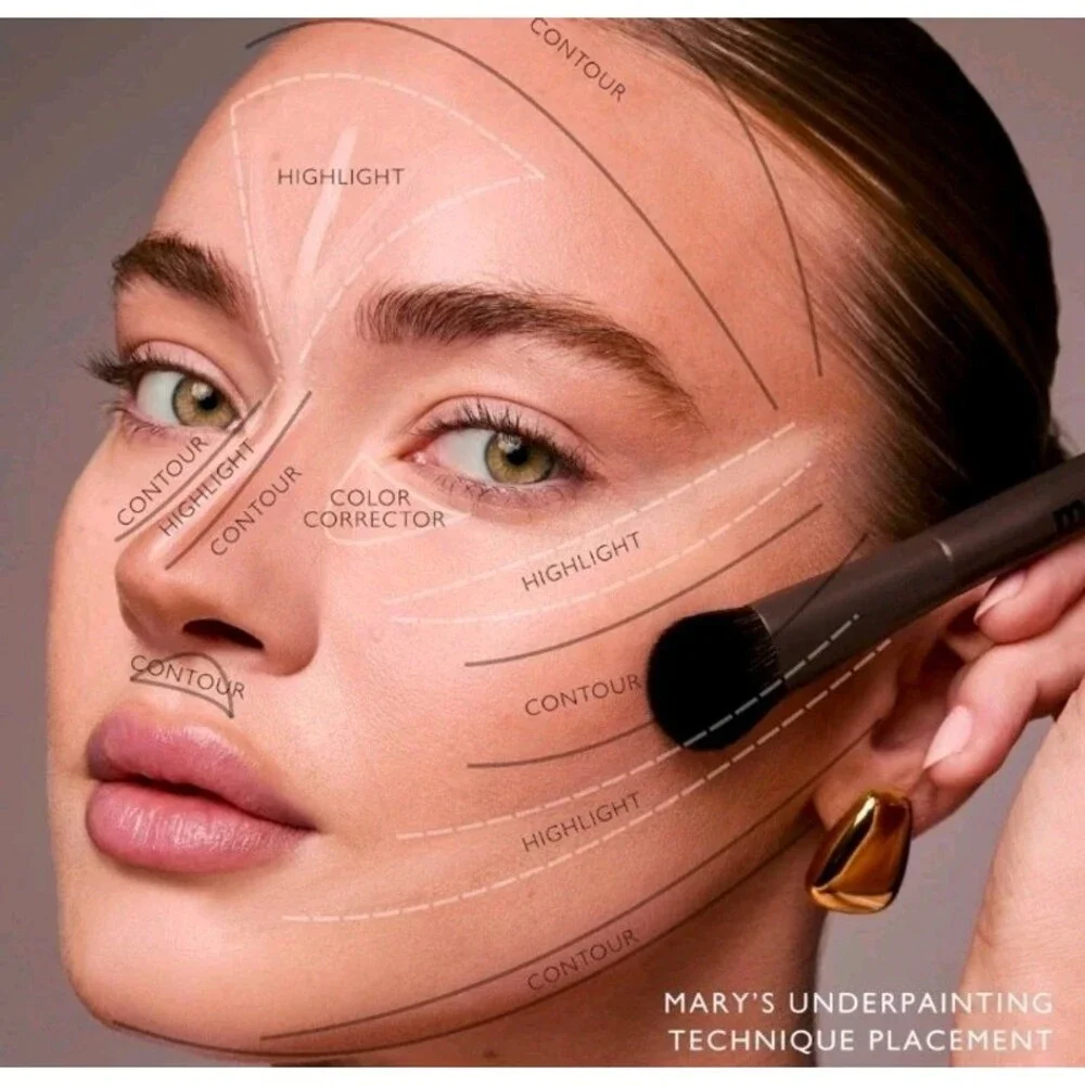 m.ph by Mary Phillips Underpainting Face Highlight & Contour Palette - Light